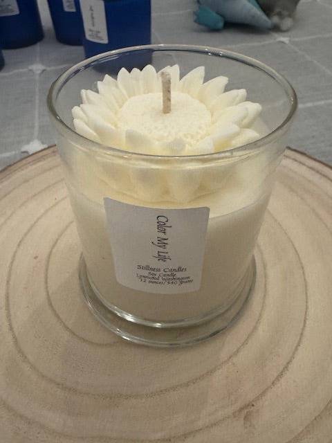 Color My Life Inspired by Victoria Secrets Love Spell. 12 oz Soy Wax with Flower