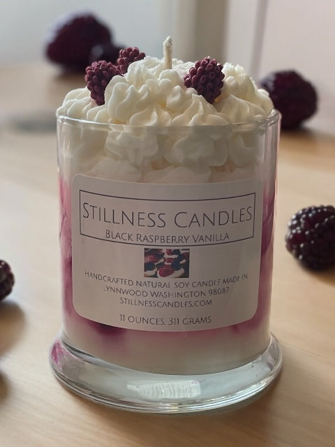 Black Raspberry Vanilla Dessert 11 oz Natural Soy Candle