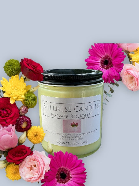 Flower Bouquet Soy Candle 8 oz