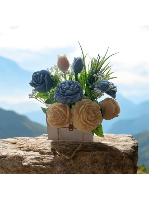 Floral Wax Melt Bouquet in Purse Gift Box