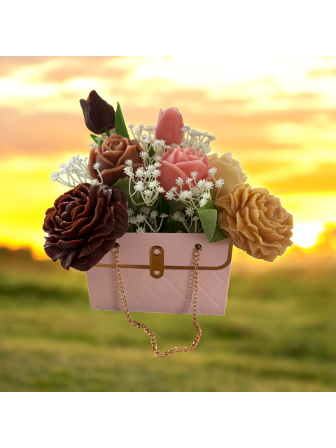 Floral Wax Melt Bouquet in Purse Gift Box