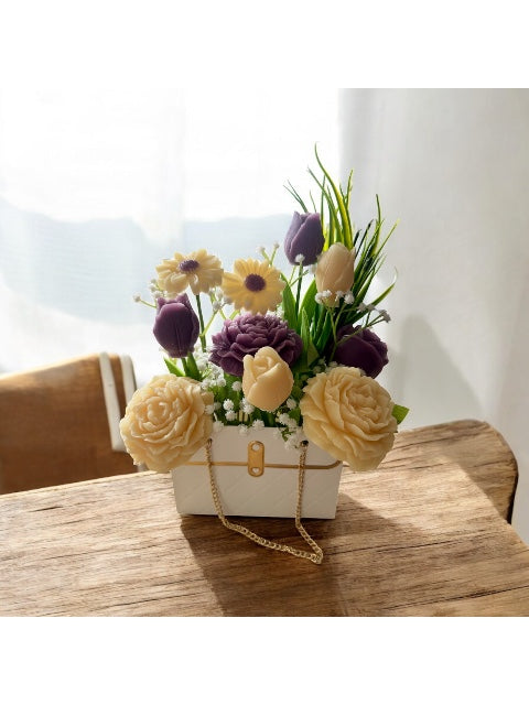 Candle Wax Melt Bouquet in Purse Gift Box