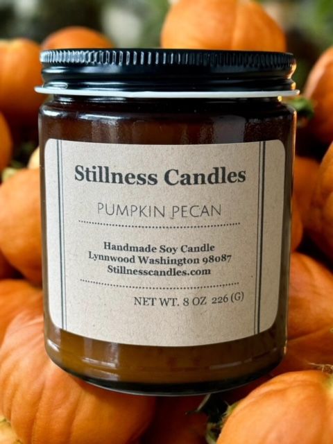 Pumpkin Pecan 8 oz Candle made with Natural Soy Wax