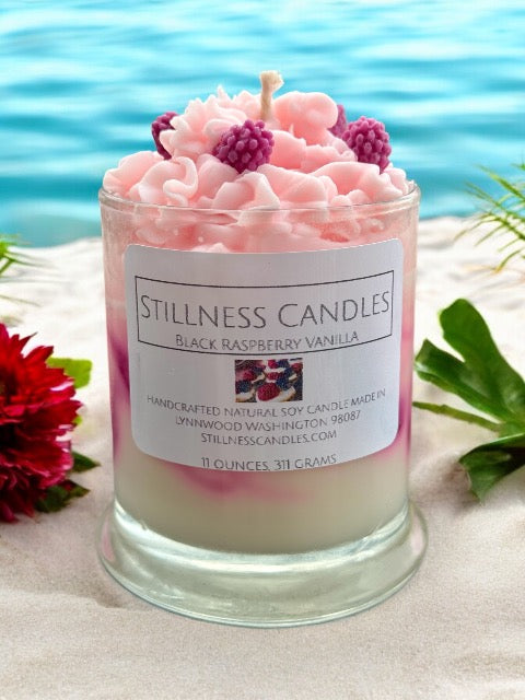 Black Raspberry Vanilla Dessert 11 oz Natural Soy Candle