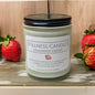 Strawberry Dreams Natural Soy Candle 8 oz clear vessel